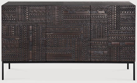 Ethnicraft Dressoir 'Tabwa' Gevernist Teakhout, 150cm Off Black - 150 cm