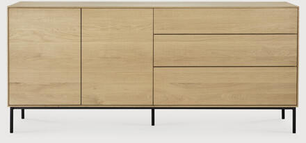 Ethnicraft Dressoir 'Whitebird' Gevernist Eikenhout, 180cm, kleur Naturel - 180 cm