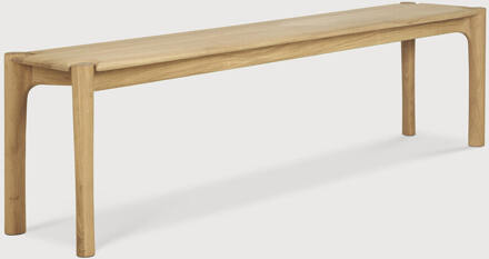 Ethnicraft Eetkamerbank 'PI' Geolied Eikenhout, 186cm, kleur Naturel - 186 cm