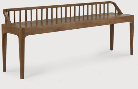 Ethnicraft Eetkamerbank 'Spindle' Gerecycled Teakhout, 150cm, kleur Bruin - 150 cm