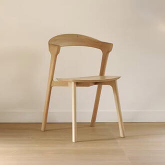 Ethnicraft Eetkamerstoel 'Bok' Geolied Eikenhout, kleur Naturel