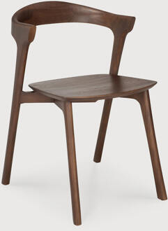 Ethnicraft Eetkamerstoel 'Bok' Gevernist Teakhout, kleur Bruin Donkerbruin