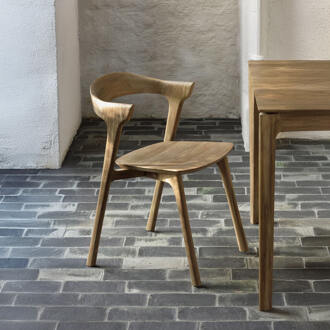 Ethnicraft Eetkamerstoel 'Bok' Ruw Teakhout, kleur Bruin