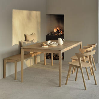 Ethnicraft Eettafel 'Bok' Geolied Eikenhout, 140 x 80cm - 140 x 80 cm