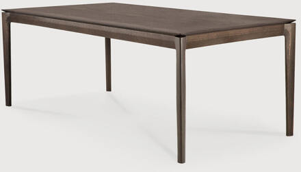 Ethnicraft Eettafel 'Bok' Gevernist Eikenhout, 180 x 90cm, kleur Bruin - 180 x 90 cm