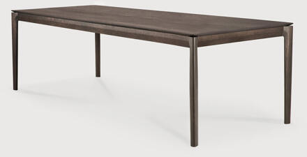 Ethnicraft Eettafel 'Bok' Gevernist Eikenhout, 220 x 95cm, kleur Bruin - 220 x 95 cm