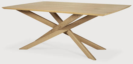 Ethnicraft Eettafel 'Mikado' Geolied Eikenhout, 203 x 106cm - 203 x 106 cm