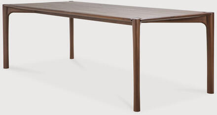 Ethnicraft Eettafel 'PI' Gevernist Teakhout, 240 x 100cm, kleur Bruin - 240 x 100 cm