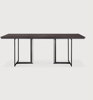 Ethnicraft Eettafel 'Tacet' Gevernist Teakhout, 200 x 100cm, kleur Donkerbruin - 200 x 100 cm