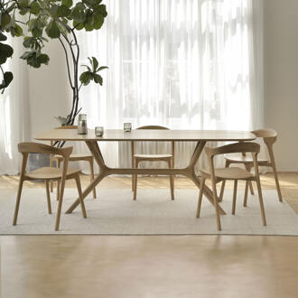 Ethnicraft Eettafel 'X' Geolied Eikenhout, 200 x 100cm - 200 x 100 cm