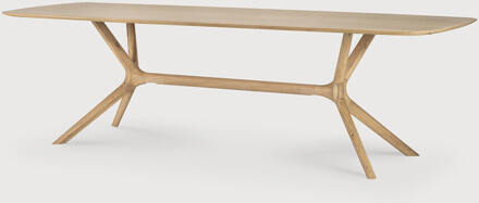 Ethnicraft Eettafel 'X' Geolied Eikenhout, 250 x 100cm - 250 x 100 cm