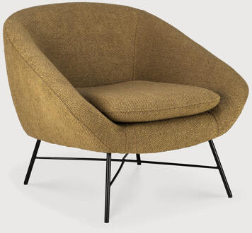 Ethnicraft Fauteuil 'Barrow' Structuurstof, kleur Ginger