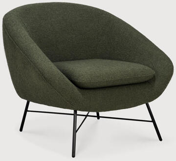 Ethnicraft Fauteuil 'Barrow' Structuurstof, kleur Pine Green