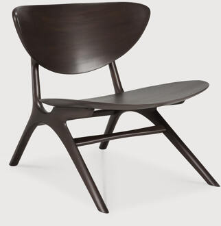 Ethnicraft Fauteuil 'Eye' Gevernist Mahoniehout, kleur Donkerbruin