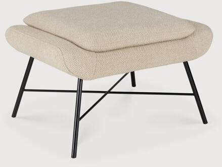 Ethnicraft Hocker 'Barrow' Structuurstof, kleur Off White