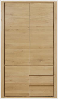 Ethnicraft Kledingkast 'Shadow' Geolied Eikenhout, 200 x 115cm