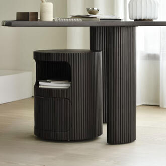 Ethnicraft Ladekast 'Boomerang' Gevernist Mahoniehout, Met 1 lade Donkerbruin