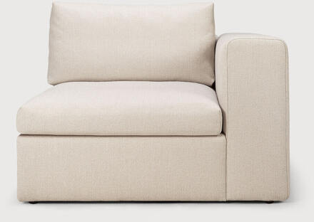 Ethnicraft Modulaire Bank 'Mellow' Hoek Arm Links, kleur Off White