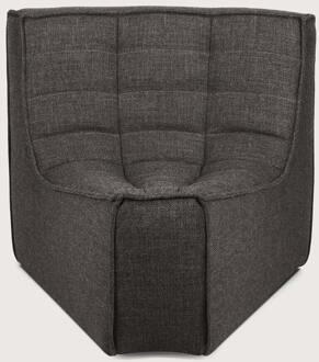 Ethnicraft Modulaire Bank 'N701' 45° Rond Hoekelement, kleur Donkergrijs