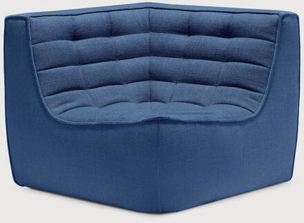 Ethnicraft Modulaire Bank 'N701' 90° Vierkant Hoekelement, kleur Blauw