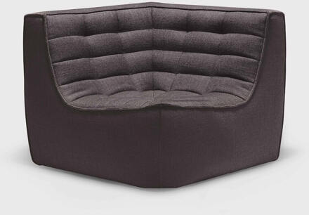 Ethnicraft Modulaire Bank 'N701' 90° Vierkant Hoekelement, kleur Donkergrijs