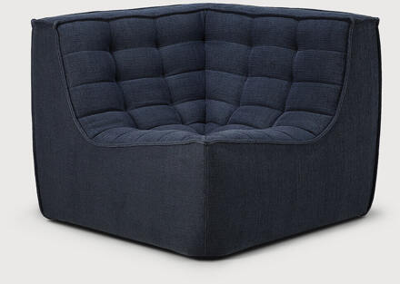 Ethnicraft Modulaire Bank 'N701' Eco, 90° Vierkant Hoekelement, kleur Graphite