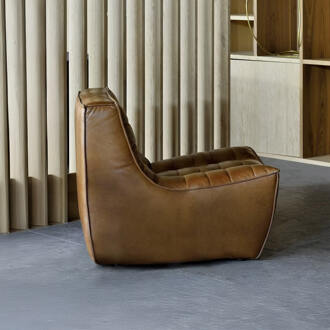 Ethnicraft Modulaire Bank 'N701' Leder, 1-zits, kleur Old Saddle