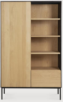 Ethnicraft Opbergkast 'Blackbird' Gevernist Eikenhout, 178 x 110cm Zwart