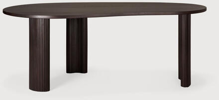 Ethnicraft Organisch Bureau 'Boomerang' Gevernist Mahoniehout, 200 x 100cm Donkerbruin - 200 x 100 cm