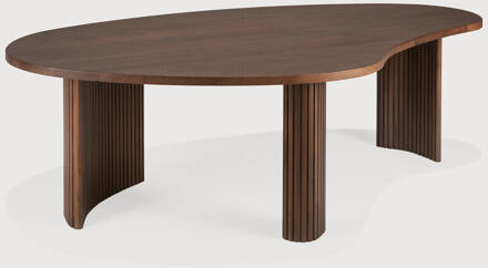 Ethnicraft Organische Salontafel 'Boomerang' Gevernist Teakhout, 126 x 74cm, kleur Bruin