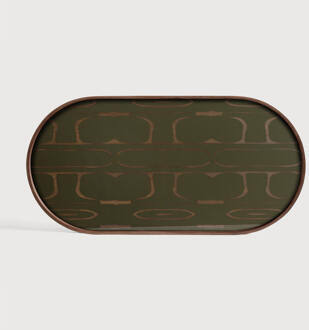 Ethnicraft Ovaal Dienblad 'Second Nature' 71 x 36cm, kleur Moss