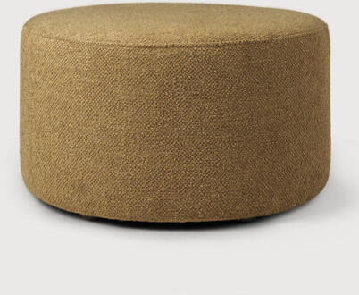Ethnicraft Poef 'Barrow' 60cm, Structuurstof, kleur Ginger - 60 cm