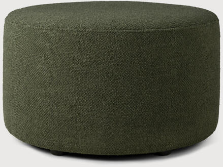 Ethnicraft Poef 'Barrow' 60cm, Structuurstof, kleur Pine Green - 60 cm
