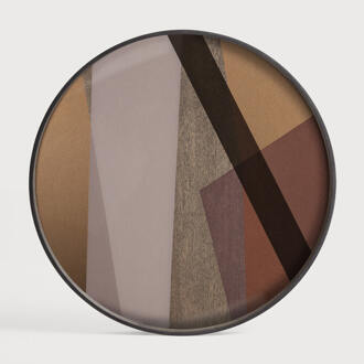 Ethnicraft Rond Dienblad 'Composed Angles' 61cm, kleur Pinot - 61 cm