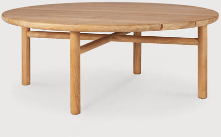 Ethnicraft Ronde Outdoor Salontafel 'Quatro' Teakhout, 95cm, kleur Naturel - 95 cm