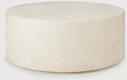 Ethnicraft Ronde Salontafel 'Elements' Microcement, 80cm, kleur Off White - 80 cm