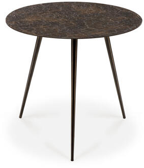 Ethnicraft Ronde Salontafel 'Luna' Minerals, 50cm, kleur Whisky - 50 cm
