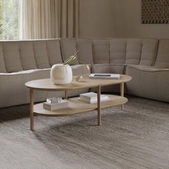 Ethnicraft Salontafel 'Bok' Geolied Eikenhout, 120 x 60cm - 120 x 60 cm