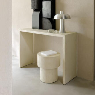 Ethnicraft Sidetable 'Elements' Microcement, 120cm, kleur Off White - 120 cm