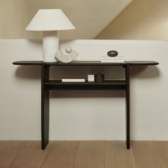 Ethnicraft Sidetable 'PI' Gevernist Mahoniehout, 130cm, kleur Donkerbruin - 130 cm