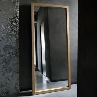 Ethnicraft Spiegel 'Light Frame' Eikenhout, 200 x 90cm, kleur Naturel