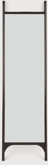 Ethnicraft Staande Spiegel 'PI' Mahoniehout, 190 x 55cm, kleur Donkerbruin - 190 x 55 cm