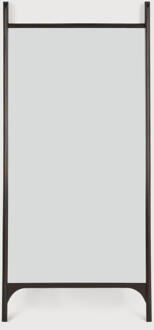 Ethnicraft Staande Spiegel 'PI' Mahoniehout, 200 x 80cm, kleur Donkerbruin - 200 x 80 cm