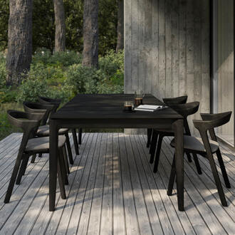 Ethnicraft Tuintafel 'Bok' Gevernist Teakhout, 250 x 100cm, kleur Zwart - 250 x 100 cm