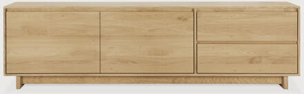 Ethnicraft TV-meubel 'Wave' Geolied Eikenhout, 210cm - 210 cm