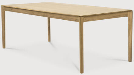 Ethnicraft Uitschuifbare Eettafel 'Bok' Geolied Eikenhout, 180/280 x 100cm - 180/280 x 100 cm