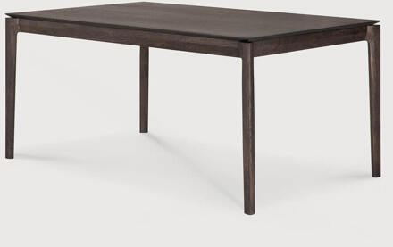 Ethnicraft Uitschuifbare Eettafel 'Bok' Gevernist Eikenhout, 140/220 x 90cm, kleur Bruin - 140/220 x 90 cm