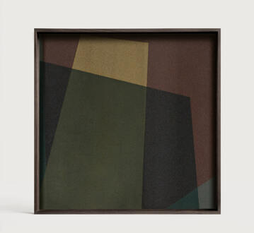 Ethnicraft Vierkant Dienblad 'Composed Angles' 38 x 38cm, kleur Slate Slate Grey - 38 x 38 cm