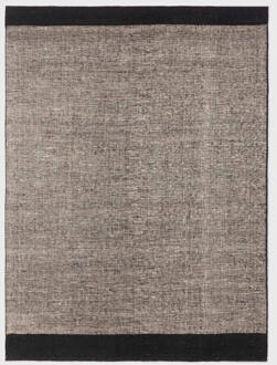 Ethnicraft Vloerkleed 'Dots' Wol, 200 x 300cm, kleur Zwart - 200 x 300 cm