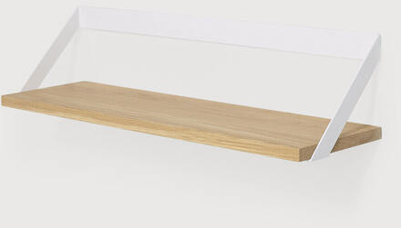 Ethnicraft Wandplank 'Ribbon' Eikenhout, 70 cm, kleur Naturel/Wit